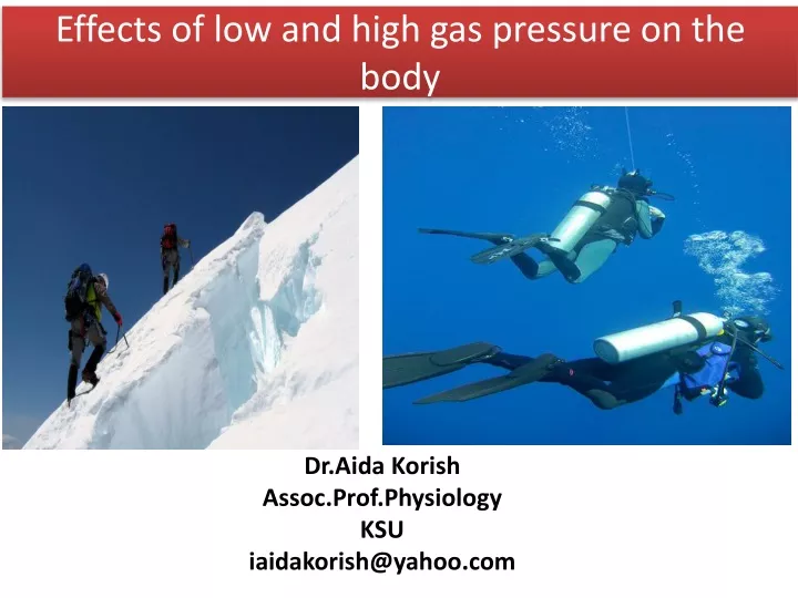 effects of low and high gas pressure on the body