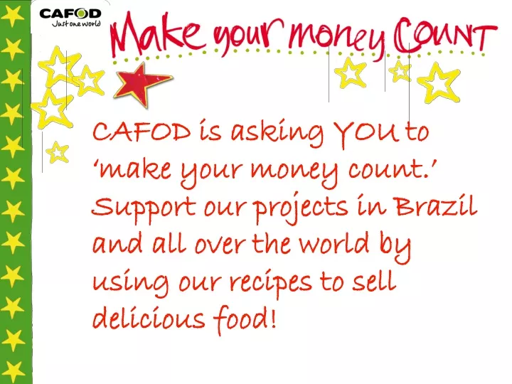 cafod is asking you to make your money count