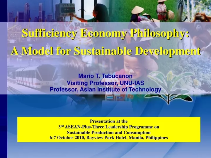 sufficiency economy philosophy a model