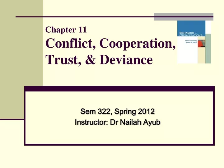 chapter 11 conflict cooperation trust deviance