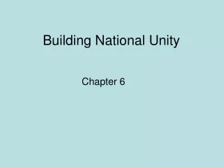 Building National Unity