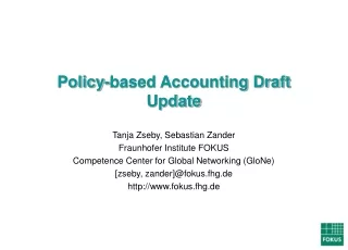 Policy-based Accounting Draft Update