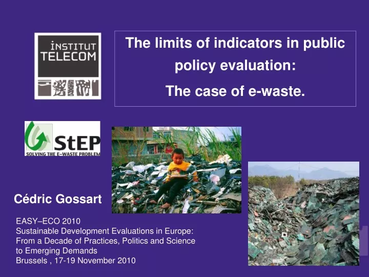 the limits of indicators in public policy evaluation the case of e waste