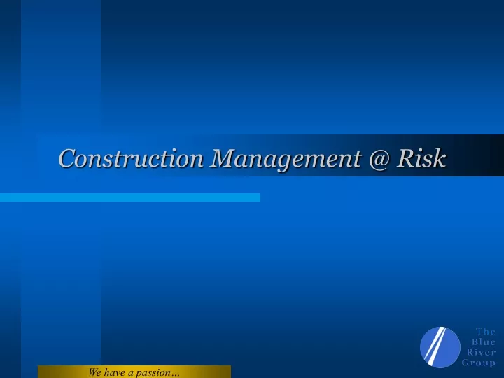 construction management @ risk