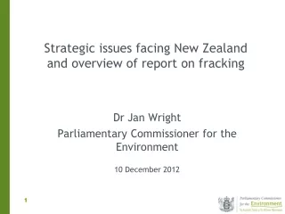 Dr Jan Wright Parliamentary Commissioner for the Environment