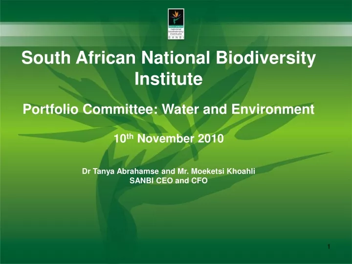 south african national biodiversity institute