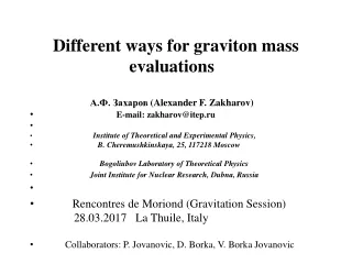 Different ways for graviton mass evaluations
