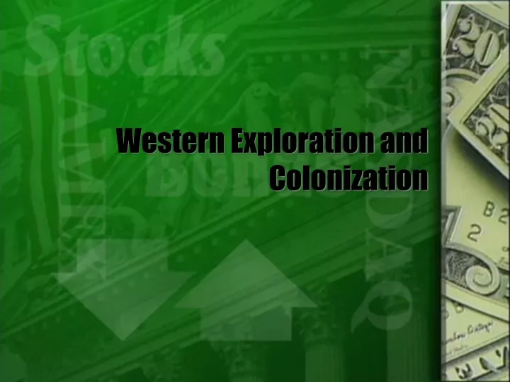 western exploration and colonization