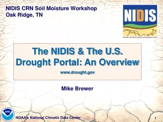 NIDIS CRN Soil Moisture Workshop Oak Ridge, TN