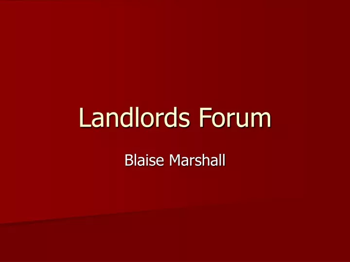 landlords forum