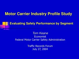 Evaluating Safety Performance by Segment