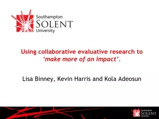 Using collaborative evaluative research to  ‘make more of an impact’.