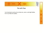Times Tables Practice with Fun Fly Cards - slide 1