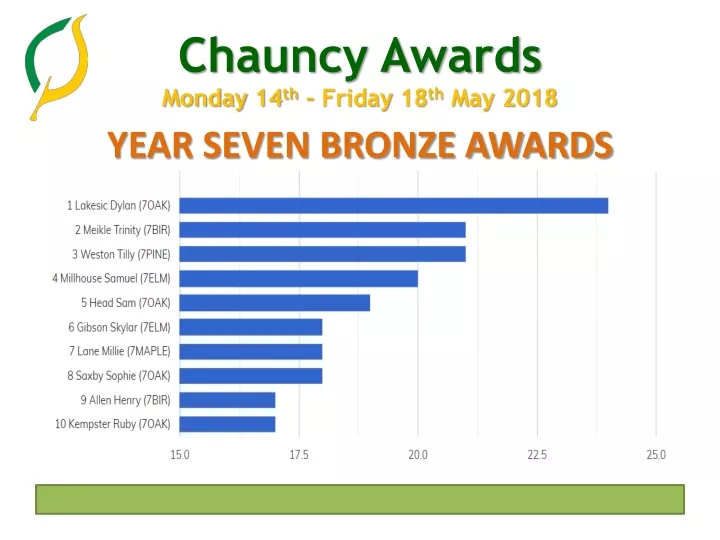 year seven bronze awards