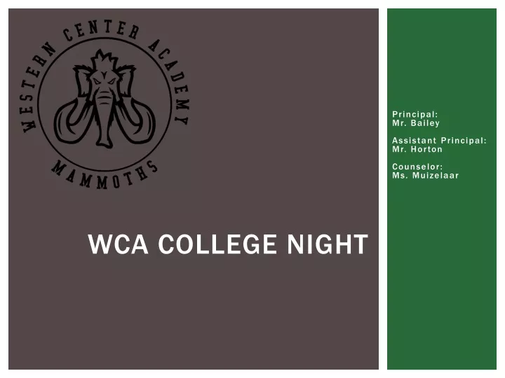 wca college night