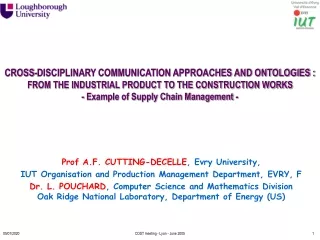 Prof A.F. CUTTING-DECELLE , Evry University,