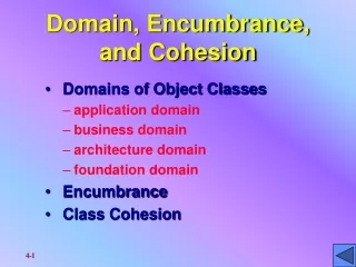 Domain, Encumbrance, and Cohesion