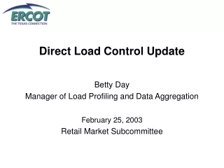 Direct Load Control Update
