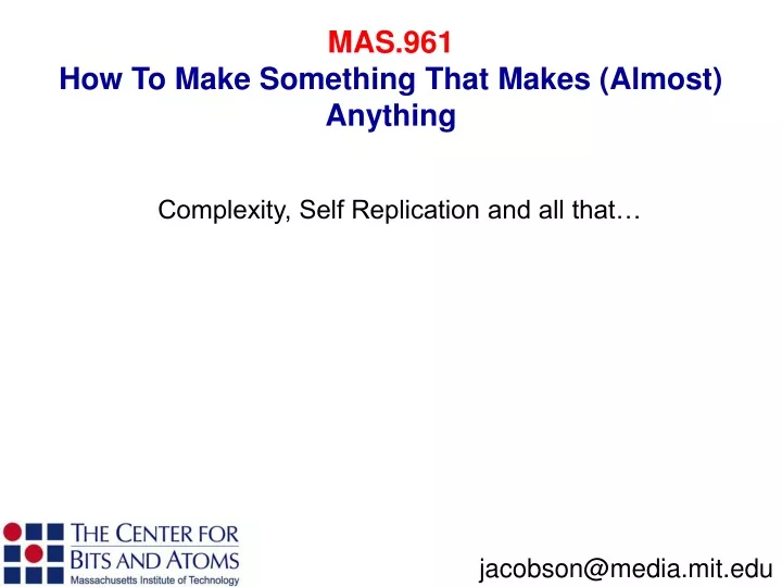mas 961 how to make something that makes almost