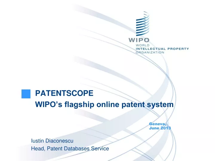 patentscope wipo s flagship online patent system