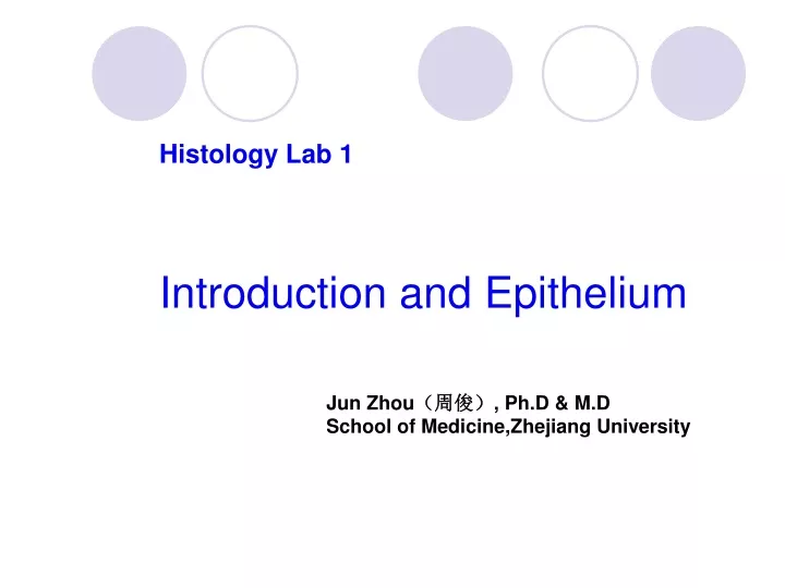 histology lab 1 introduction and epithelium