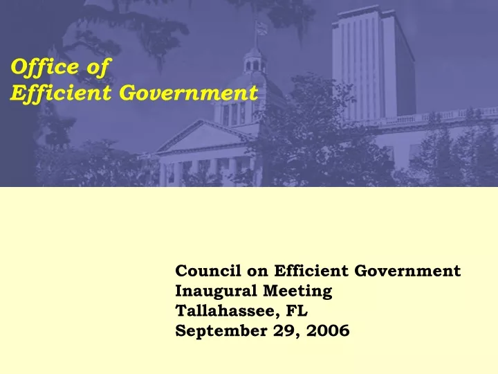 office of efficient government