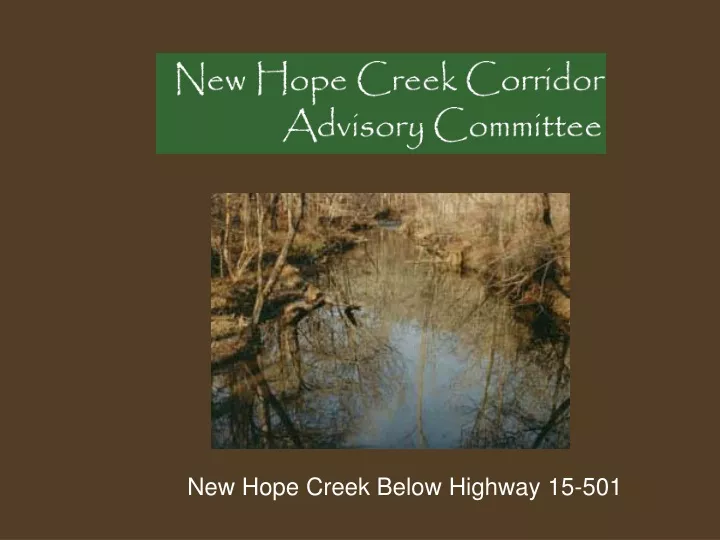 new hope creek below highway 15 501