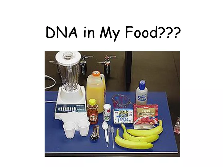 dna in my food