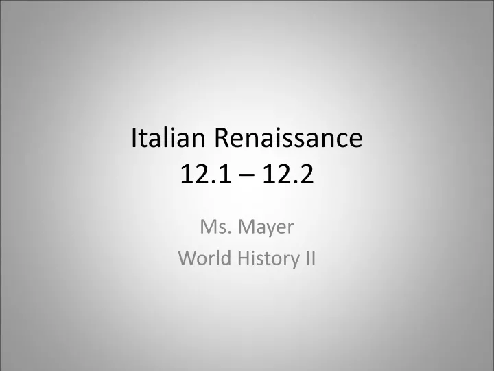 italian renaissance 12 1 12 2