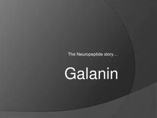 The Neuropeptide story…