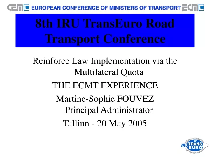 8th iru transeuro road transport conference