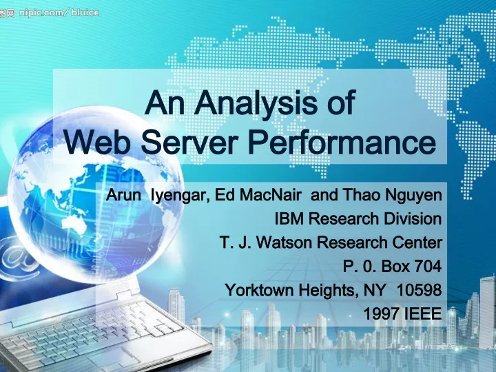 an analysis of web server performance