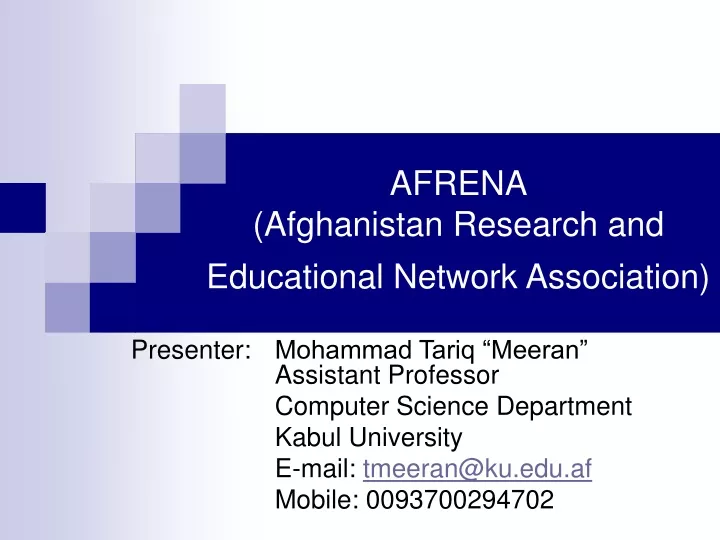 afrena afghanistan research and educational network association