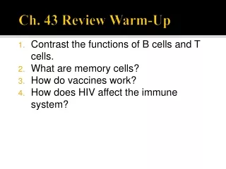 Ch. 43 Review Warm-Up