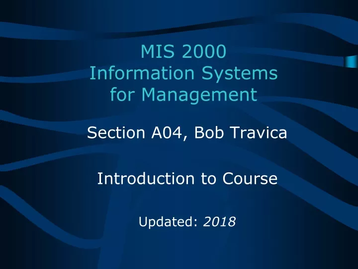 mis 2000 information systems for management