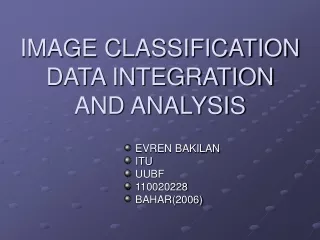 IMAGE CLASSIFICATION DATA INTEGRATION AND ANALYSIS