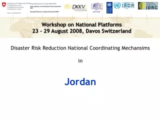 Disaster Risk Reduction National Coordinating Mechansims in Jordan