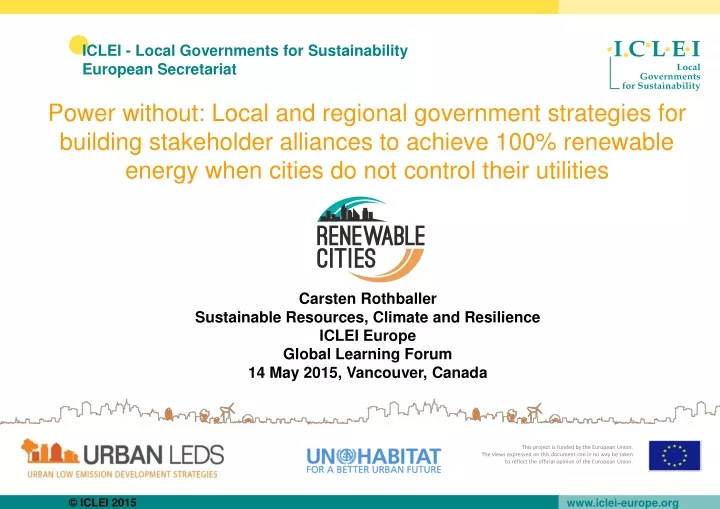 iclei local governments for sustainability