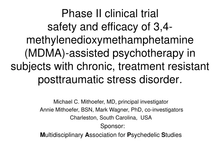 phase ii clinical trial safety and efficacy