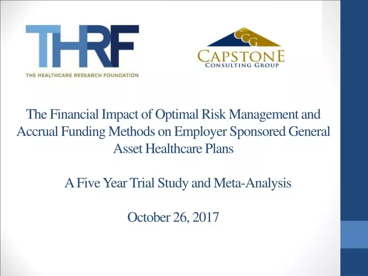 the financial impact of optimal risk management