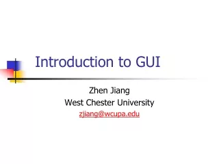Introduction to GUI
