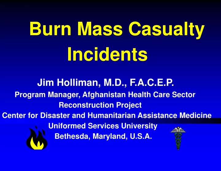 burn mass casualty incidents
