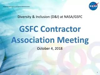Diversity &amp; Inclusion (D&amp;I) at NASA/GSFC