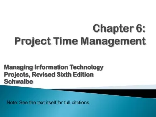 Chapter  6: Project Time Management