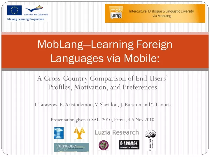 moblang learning foreign languages via mobile