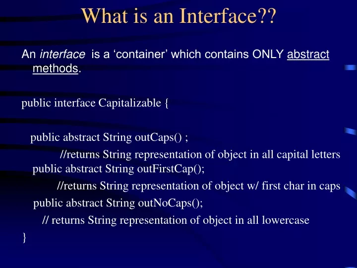 what is an interface
