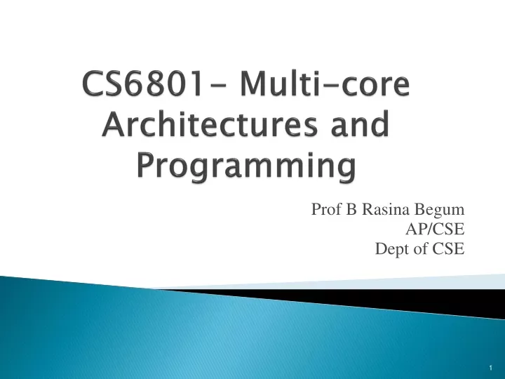 cs6801 multi core architectures and programming