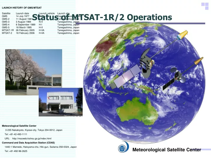 launch history of gms mtsat satellite launch date