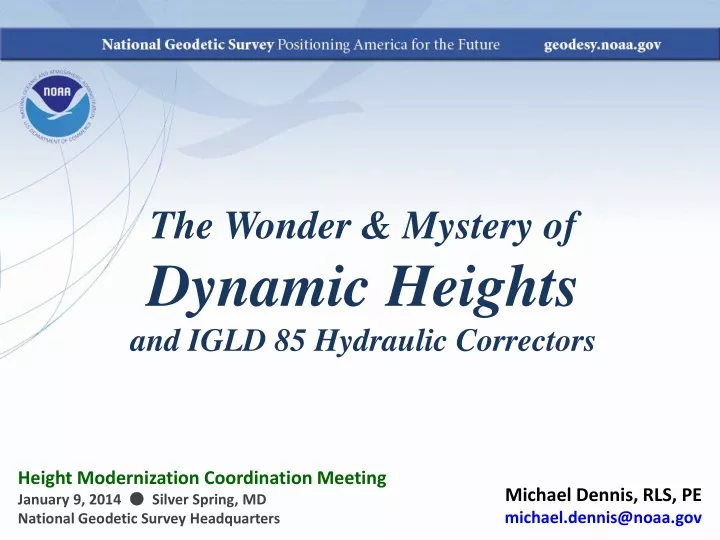the wonder mystery of dynamic heights and igld