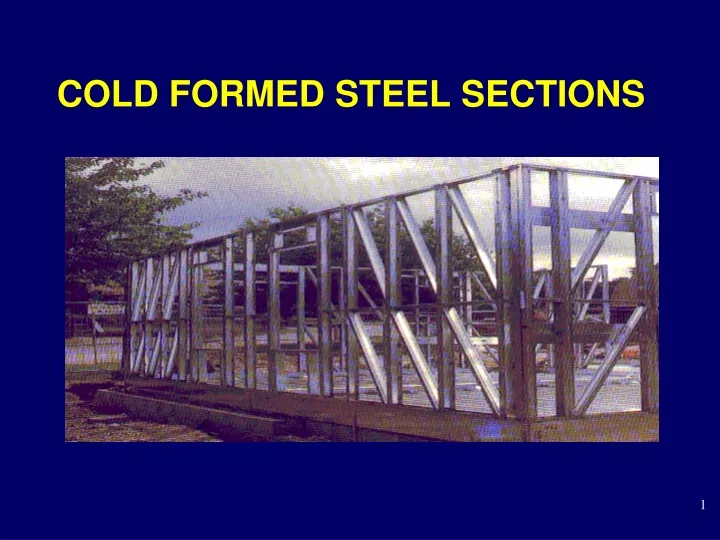 cold formed steel sections